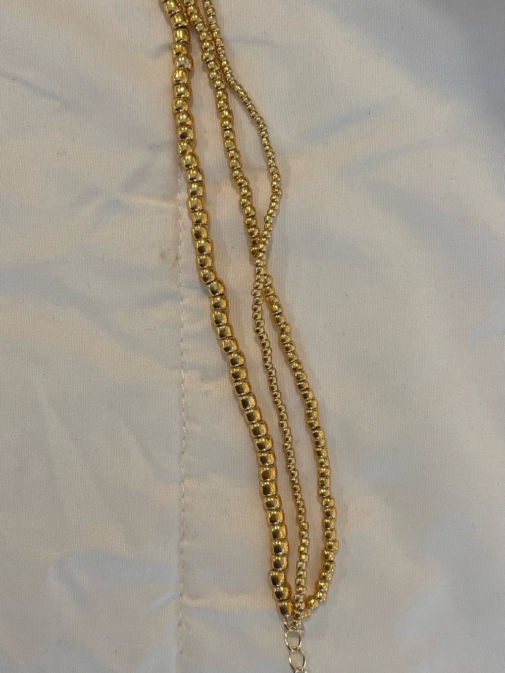 Uncommon James Triple Gold Chain Beads Bracelet 3 Layered - Picture 3 of 6